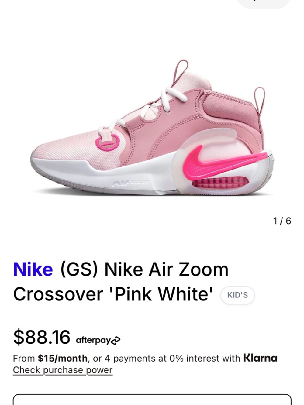 Nike Kids Air Zoom Crossover Sneakers - Light Pink & Hot Pink